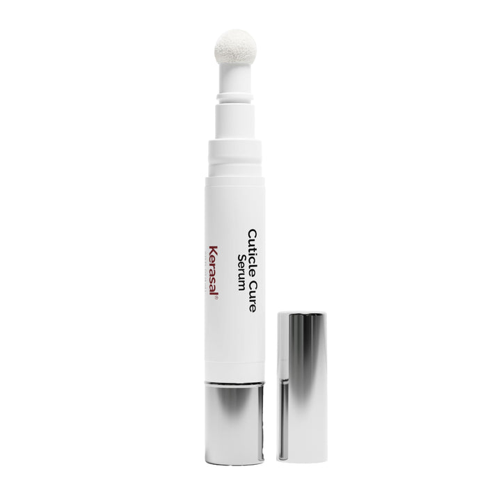 Kerasal cuticle cure front pen showing compact applicator and branding benefit softens cuticles