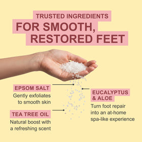 Feet soaking in a foot spa with Kerasal producing a soothing, relaxing home treatment