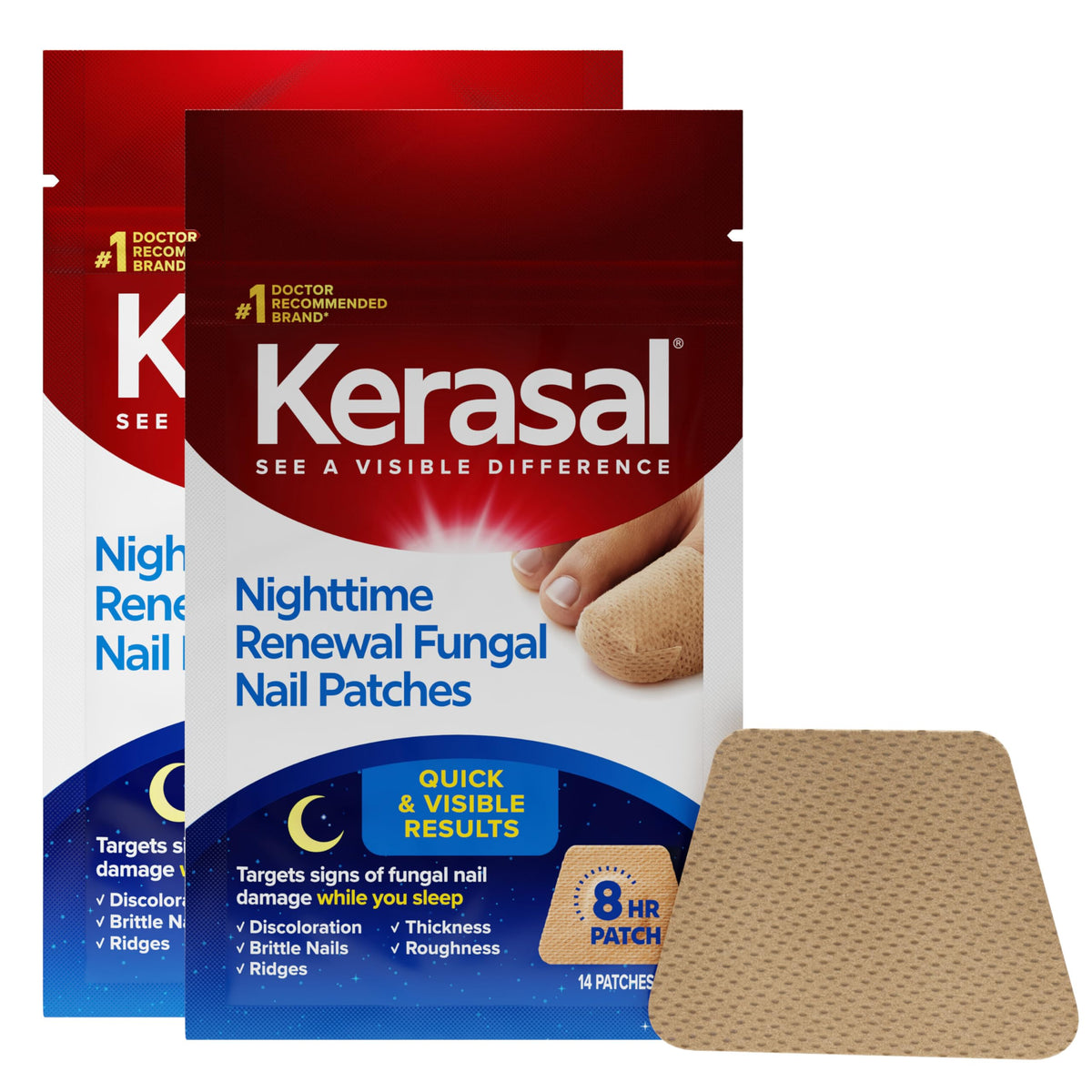 Kerasal front packaging twin pack showing product clearly and storage benefit