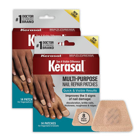 Kerasal front packaging showing twin 14-count boxes and product benefit