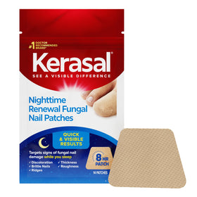 Kerasal front packaging showing 14 patches and product benefits
