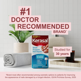 Kerasal ingredient label highlighting urea and lactic acid benefits