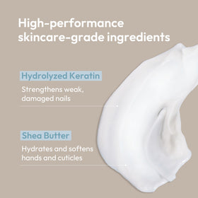 Kerasal ingredients label highlighting keratin and shea butter