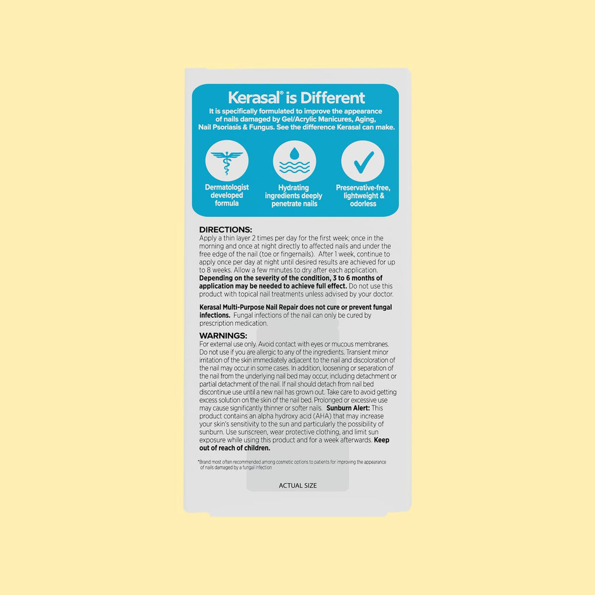 Kerasal patch in bathroom routine setting offering simple at-home nail care