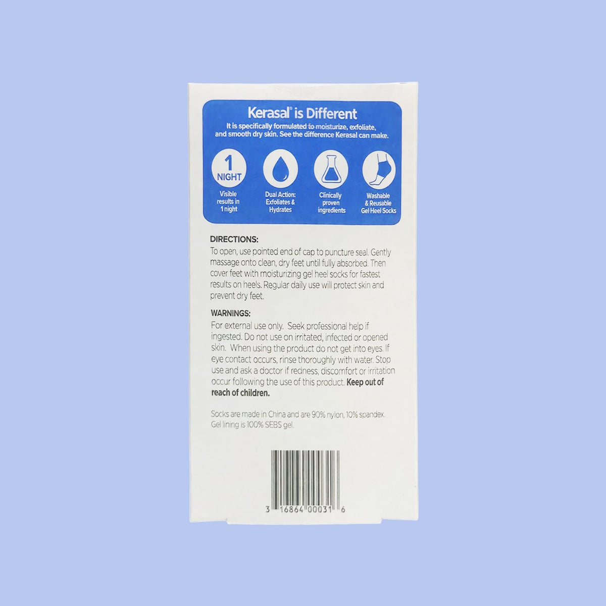 Kerasal used in bedroom setting demonstrating easy nighttime routine