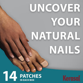 Kerasal patches in a bedside setting illustrating overnight restorative convenience