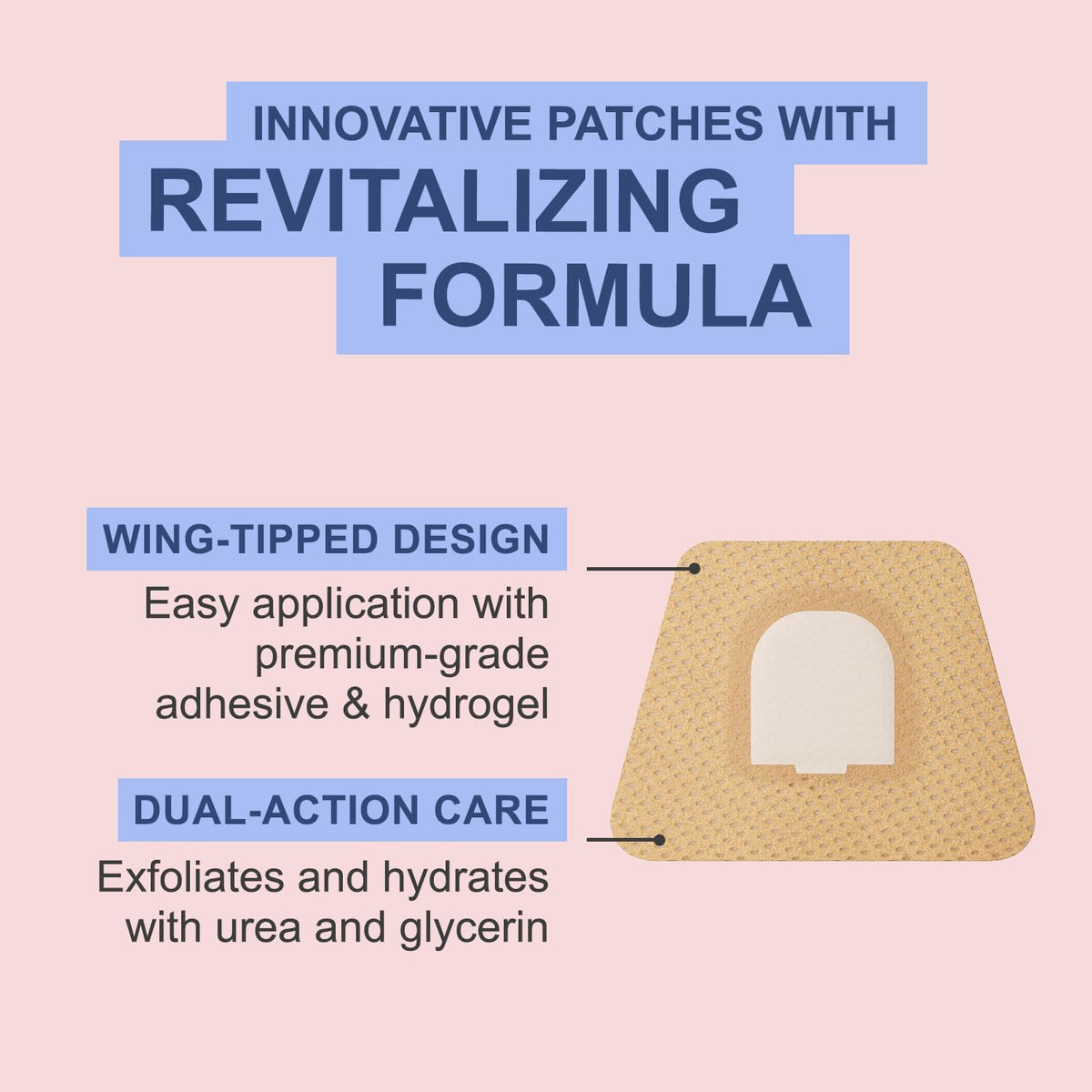 Kerasal patch adhesive backing view highlighting secure stay-on benefit