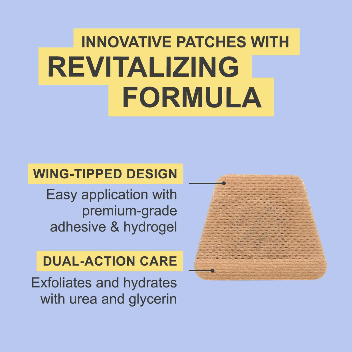 Kerasal patch on toenail worn overnight providing continuous 8-hour conditioning