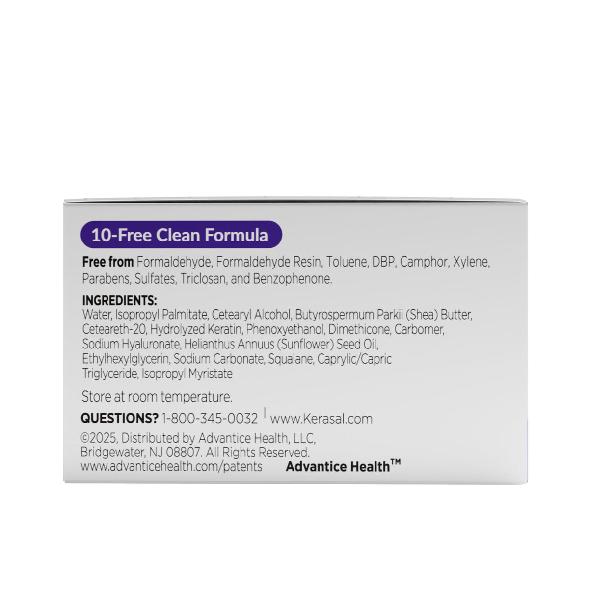 Kerasal tube cap detail illustrating easy, no-mess dispensing