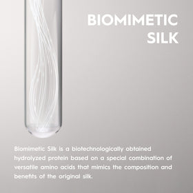 Kerasilk being applied to hair ends demonstrating reduced frizz and smoother finish