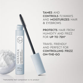 Kerasilk Flyaway Wand applicator close-up demonstrating precise brush for targeted styling