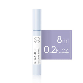 Kerasilk Flyaway Wand with eco badges highlighting Kerasilk cruelty-free and CO2 compensation