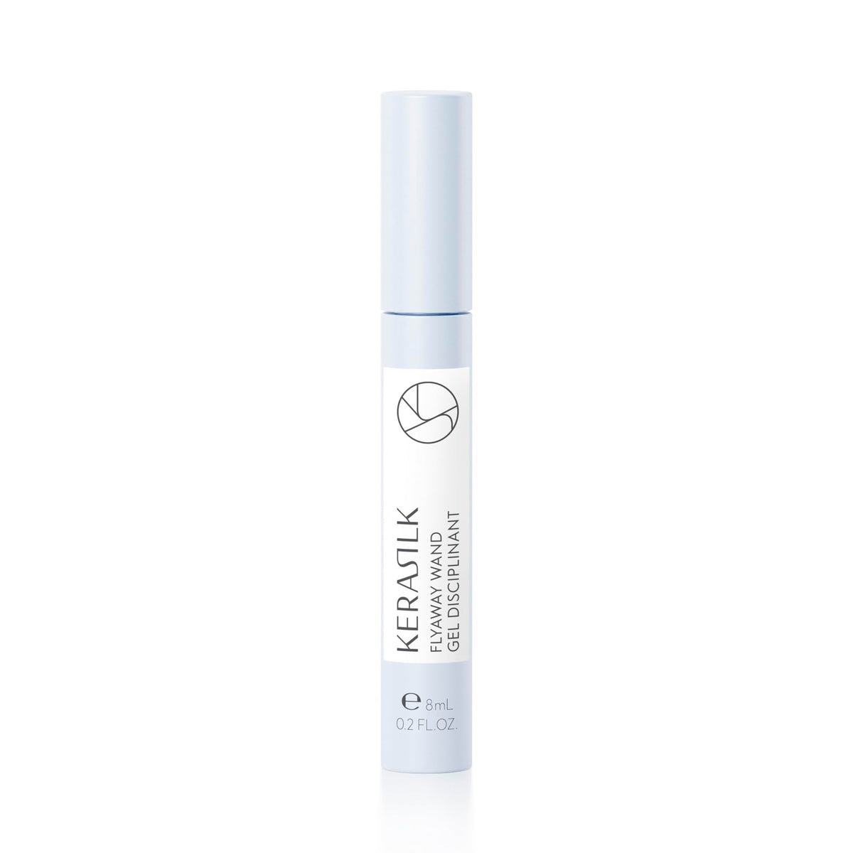 Kerasilk Flyaway Wand front packaging showing compact 8ml tube benefit portability