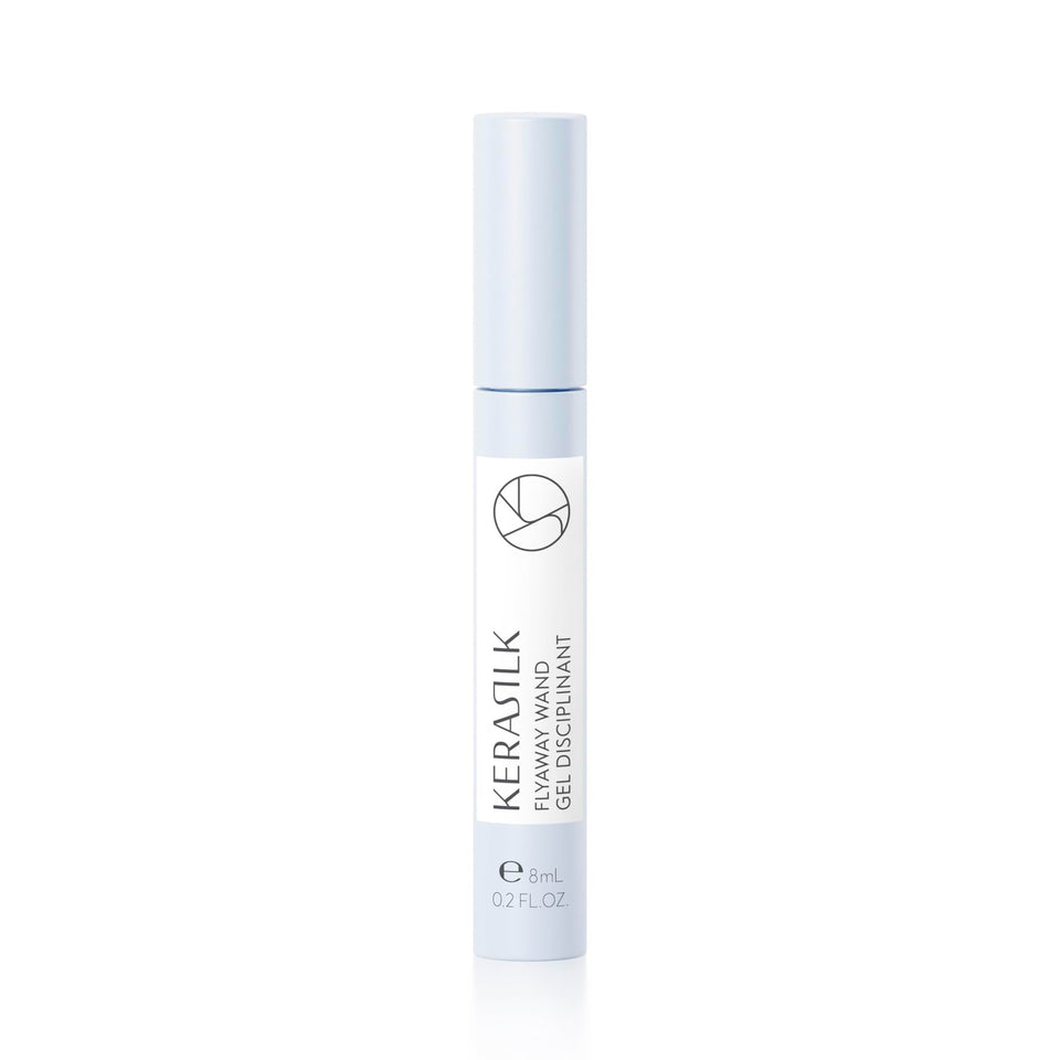 Kerasilk Flyaway Wand front packaging showing compact 8ml tube benefit portability