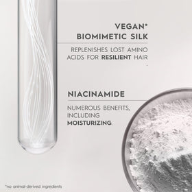 Kerasilk Flyaway Wand before and after hairline photo showing smoother, tamed flyaways