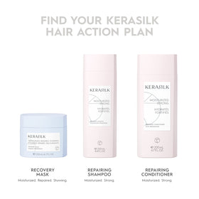 Kerasilk before and after on hair demonstrating smoother, detangled result