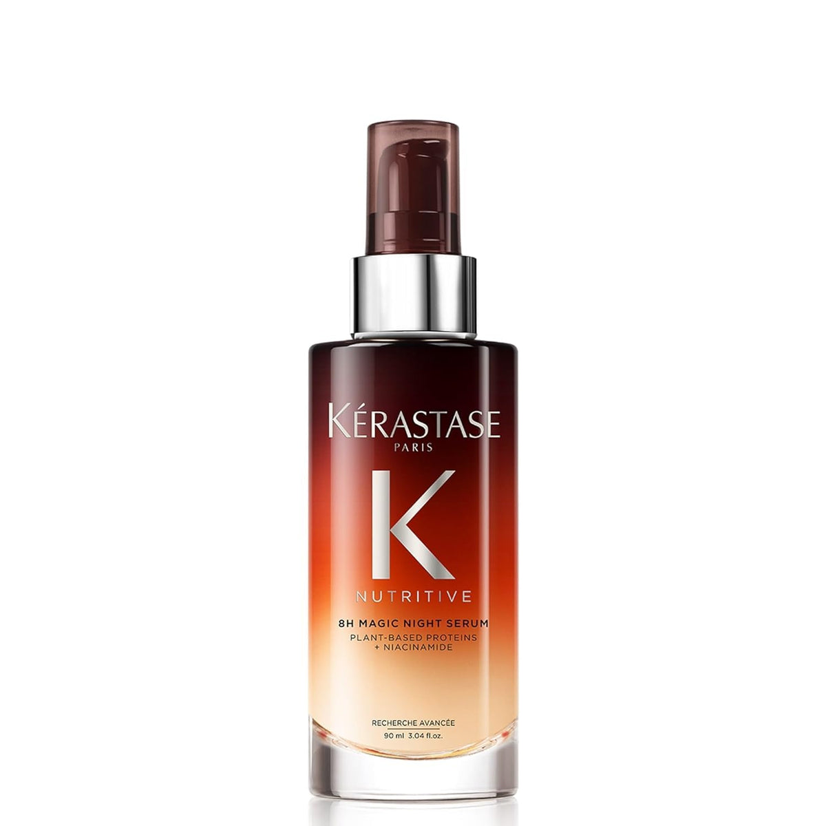 KÉRASTASE front packaging shot showing overnight serum and product benefit