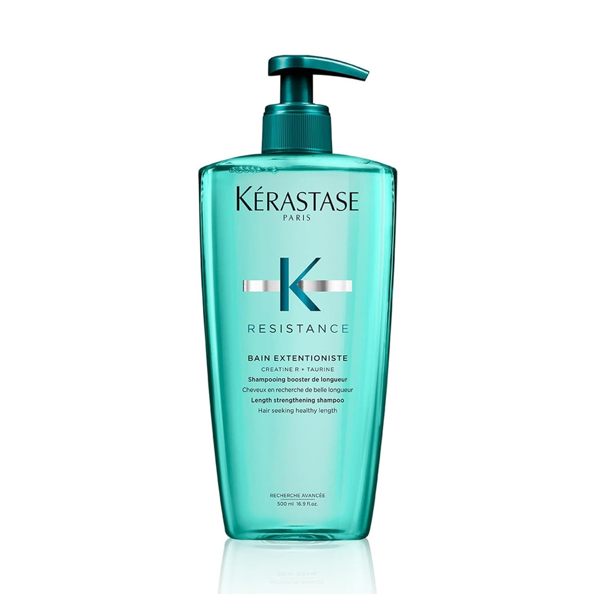 KÉRASTASE front bottle view showing product strength and elegant packaging benefit
