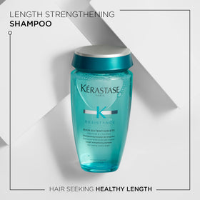 KÉRASTASE shampoo being dispensed to demonstrate lather and ease