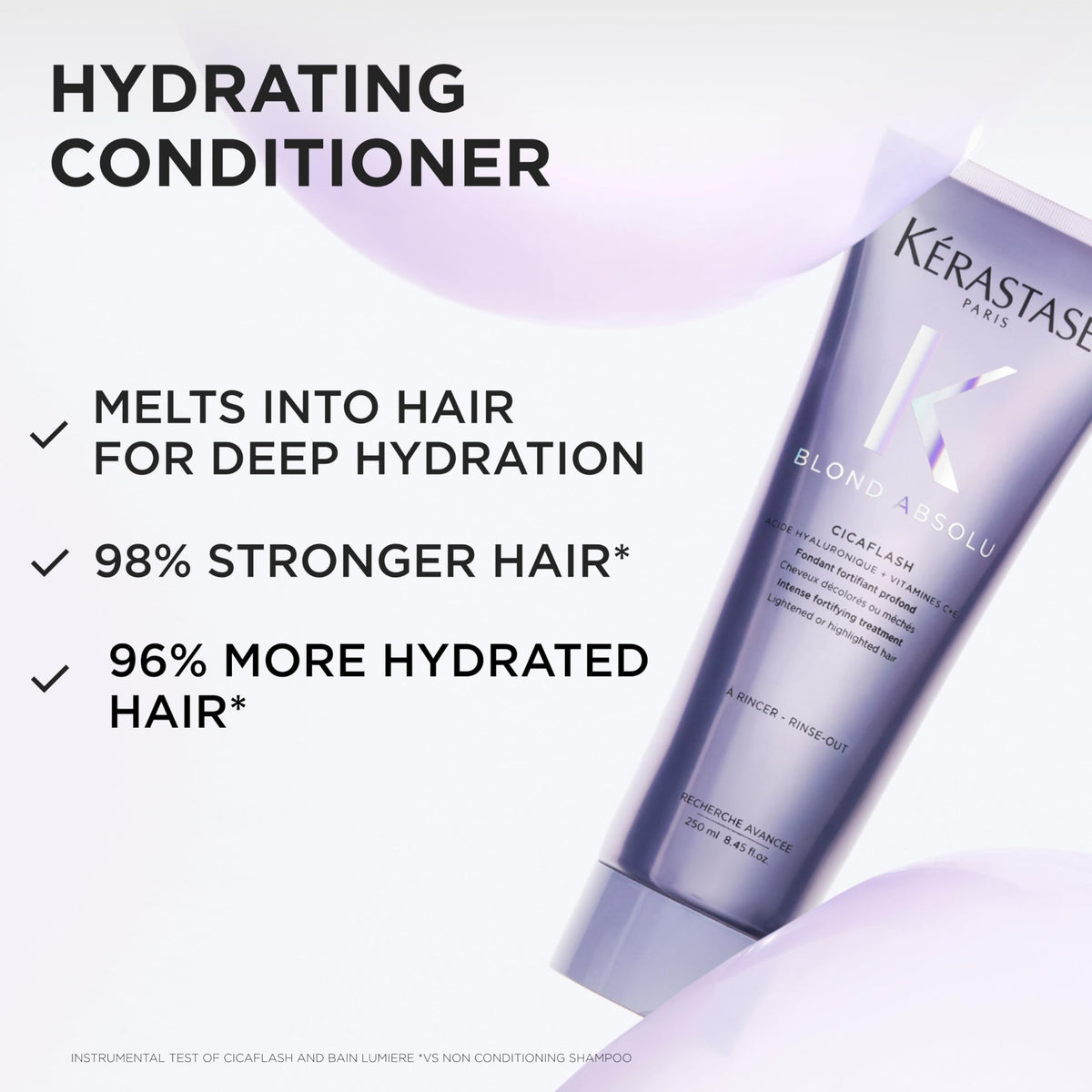 KÉRASTASE label close-up highlighting product name and usage information