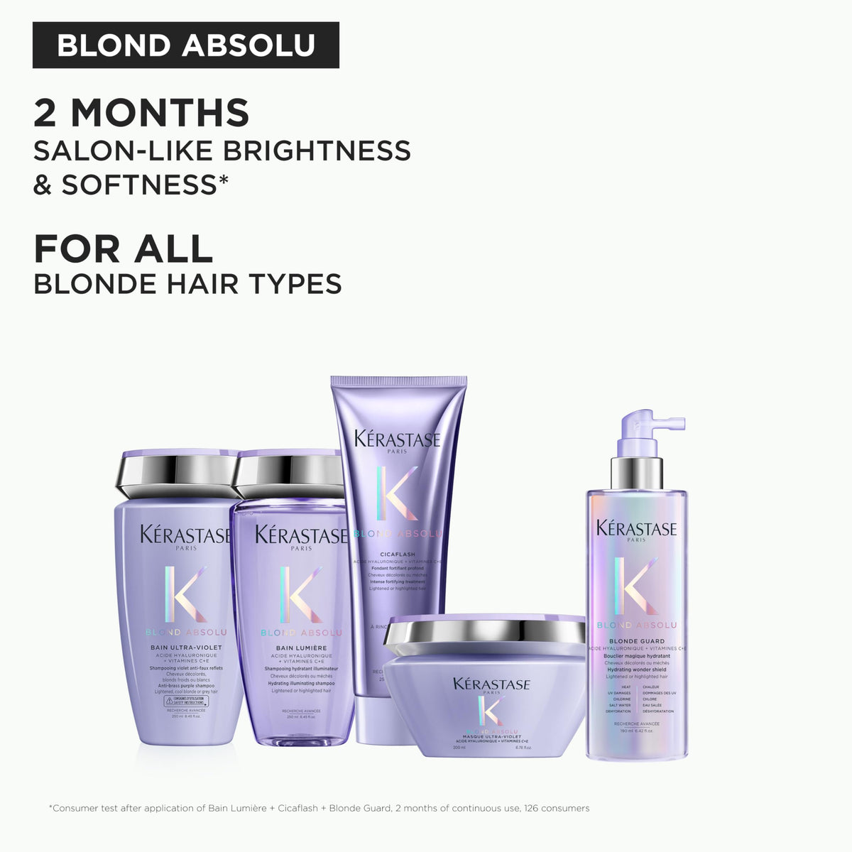Kérastase bottle in outdoor sunlight illustrating UV protection and color defense benefit