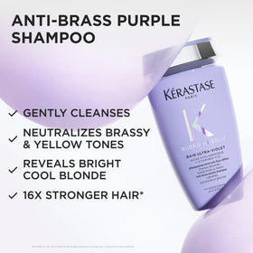 KÉRASTASE shampoo dispensed on palm showing silky texture and easy application