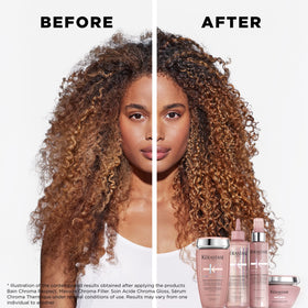 KÉRASTASE applying serum to damp hair to reduce frizz and prep for heat