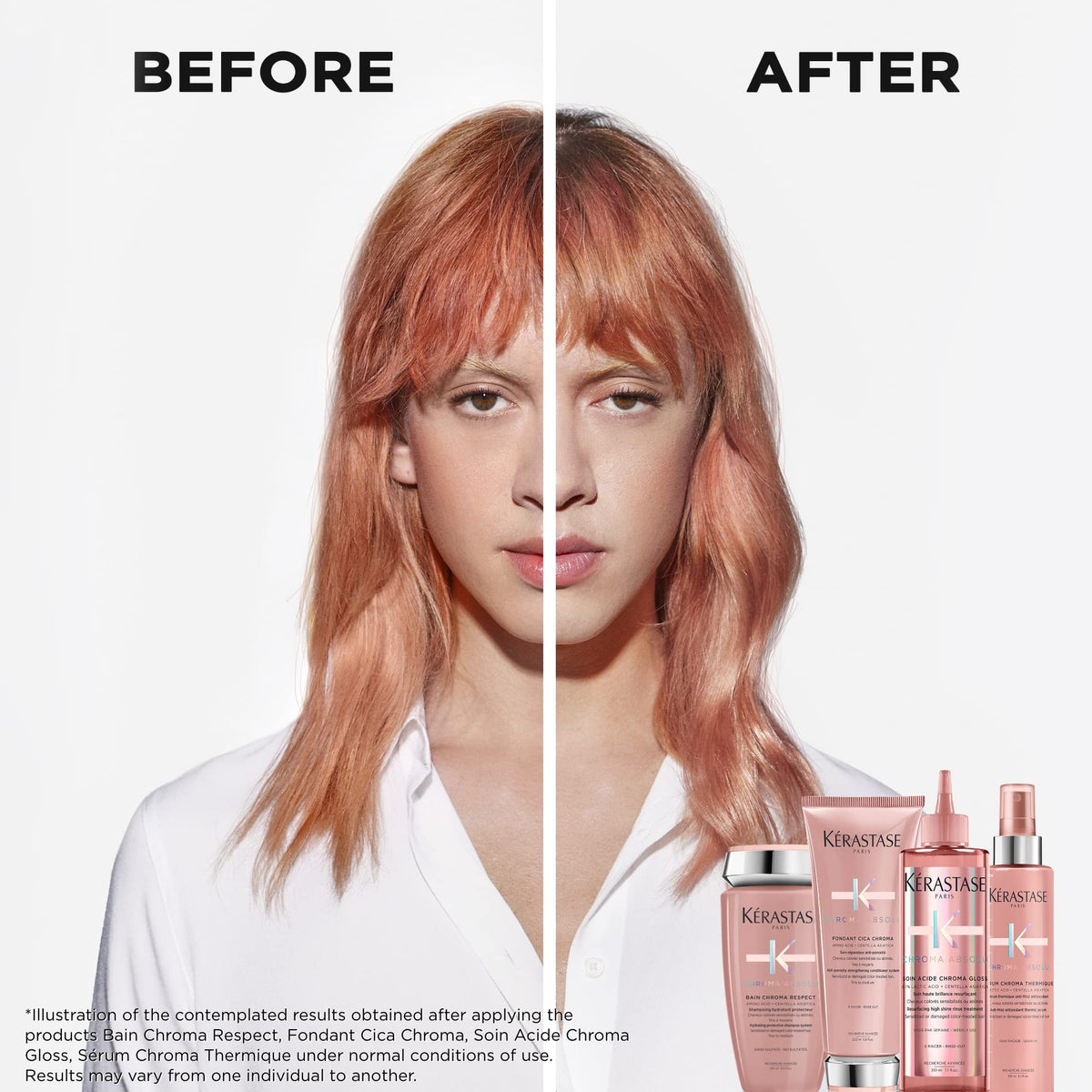 KÉRASTASE on bathroom shelf lifestyle shot signaling professional color care