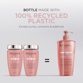 KÉRASTASE before and after photo showing improved shine and reduced frizz
