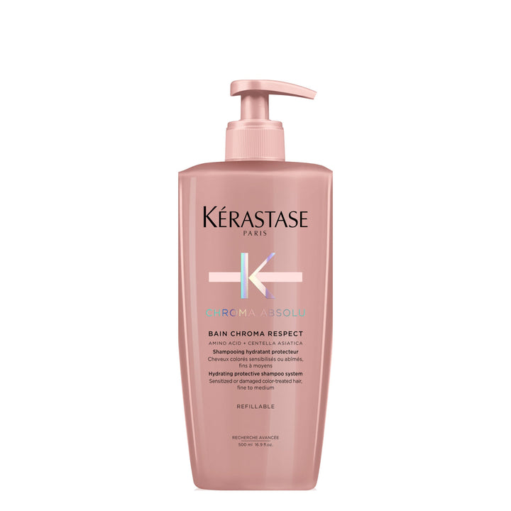 KÉRASTASE front bottle showing branding and clean design for color protection