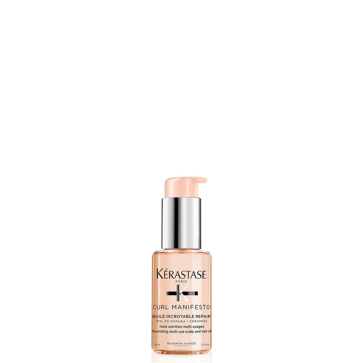 KÉRASTASE front packaging showing bottle and branding for easy identification and trust