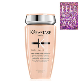 KÉRASTASE product styled on bathroom shelf with conditioner and mask showing routine pairing benefits
