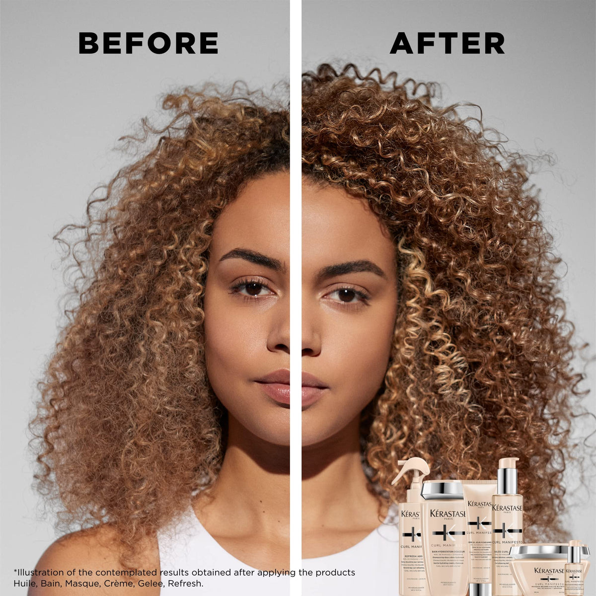 KÉRASTASE shampoo texture on hand showing creamy lather and moisturizing consistency