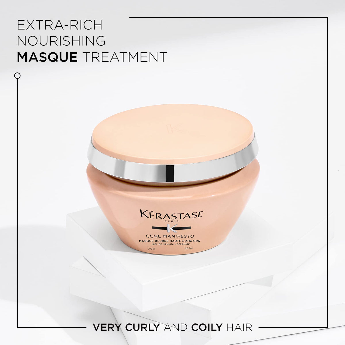 KÉRASTASE close-up of creamy mask texture emphasizing rich hydration and nourishing feel