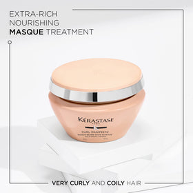 KÉRASTASE close-up of creamy mask texture emphasizing rich hydration and nourishing feel