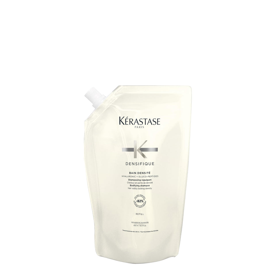 KÉRASTASE refill pouch front view showing design and volume benefits
