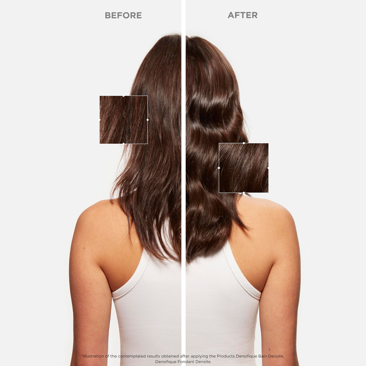 KÉRASTASE shampoo in use under shower demonstrating immediate volume benefit