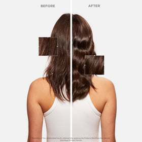 KÉRASTASE shampoo in use under shower demonstrating immediate volume benefit