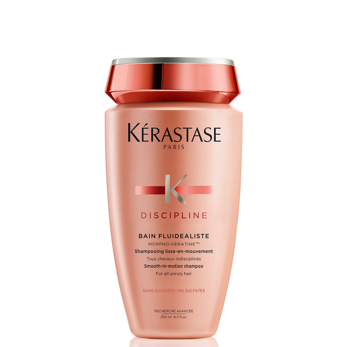 KÉRASTASE bottle front view showing sleek label and brand benefits