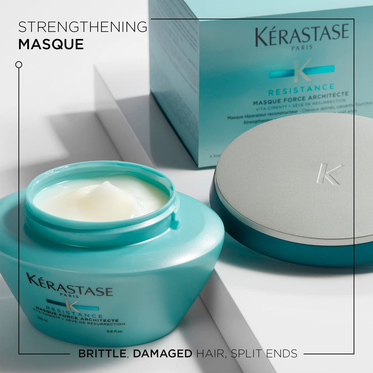 KÉRASTASE close-up cream texture demonstrating rich restorative consistency