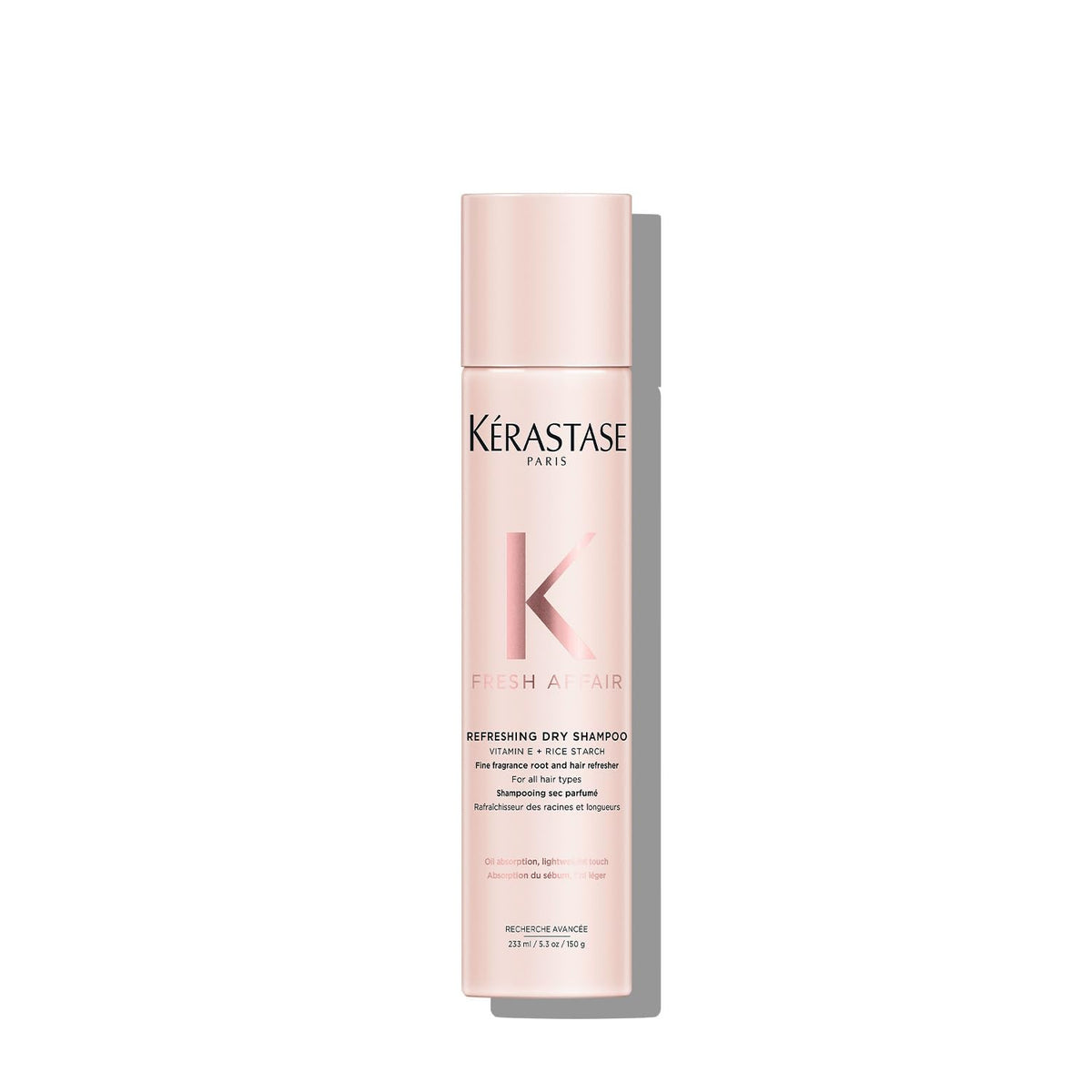 KÉRASTASE front packaging showing can and label, communicates premium freshness