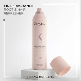 KÉRASTASE vitamin E and rice starch detail, emphasizes nourishing and mattifying