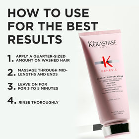 KÉRASTASE rinsed hair with visible shine and improved manageability