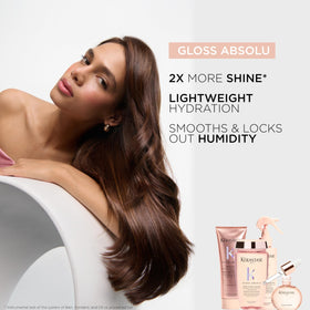 KÉRASTASE before and after comparison showing reduced frizz