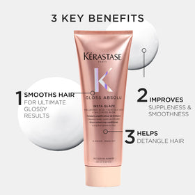 KÉRASTASE conditioner pumped on hand demonstrating silky detangling benefit
