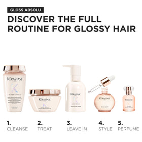 KÉRASTASE full routine with masque and cream for amplified gloss and control