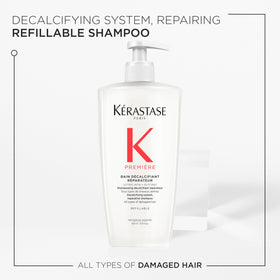 KÉRASTASE before and after hair comparison showing smoother shinier results