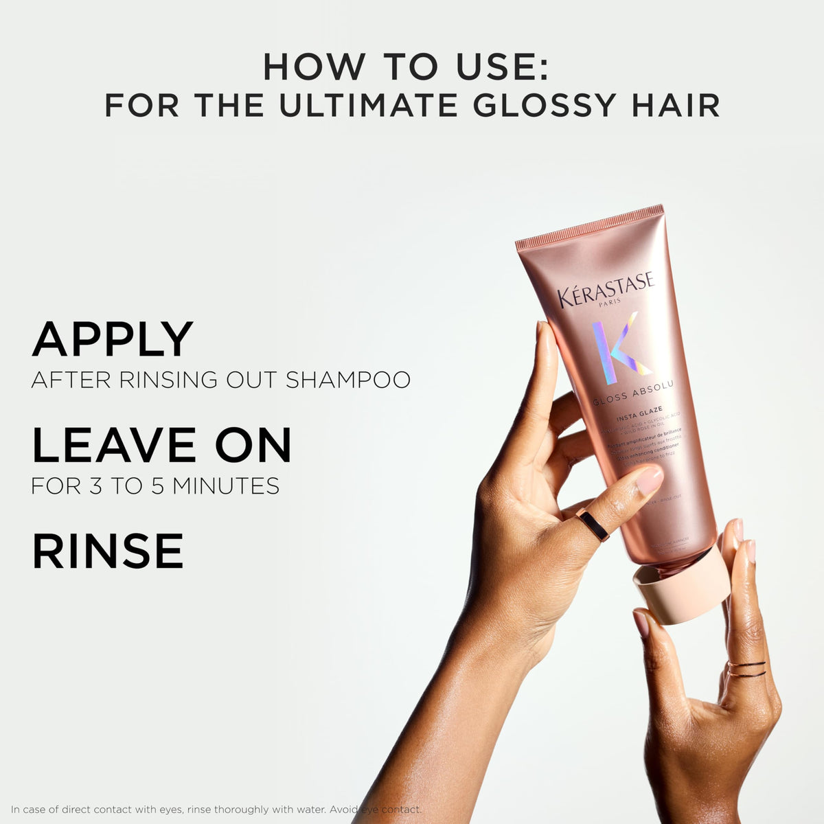 KÉRASTASE ingredients display hyaluronic and wild rose oil for hydration benefit
