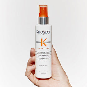 KÉRASTASE ingredients label with niacinamide and plant proteins for nourishment benefit