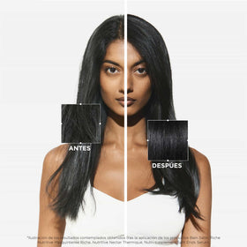 KÉRASTASE conditioner combed through wet hair for smoother styling benefit